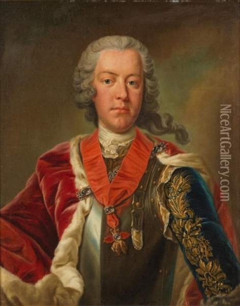Portrait Of Prince Charles Alexander Of Lorraine, Half-length Oil Painting - Martin van Meytens the Younger