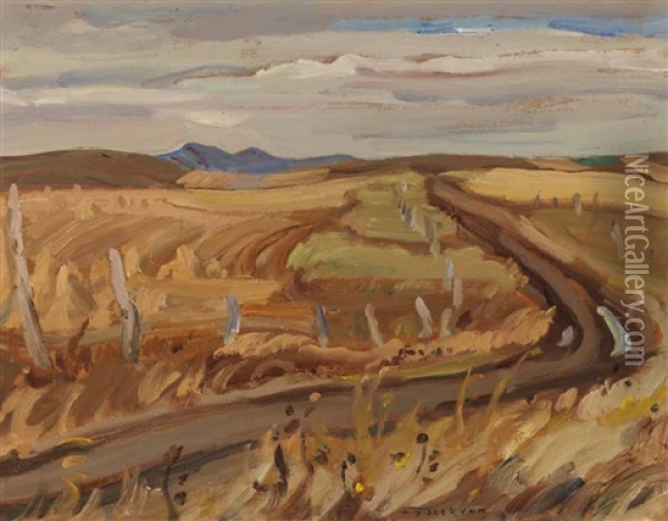 Porcupine Hills, Pincher, Alberta Oil Painting - Alexander Young