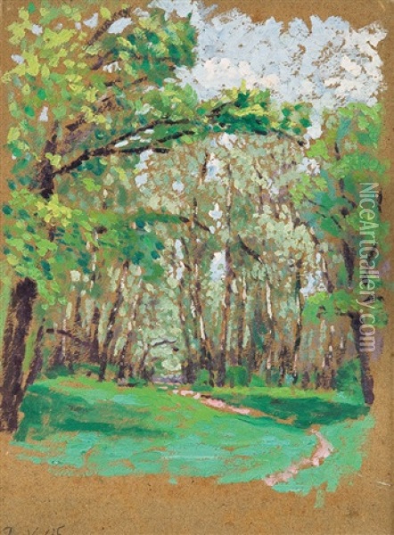 Forest In Spring Oil Painting - Rudolf Junk