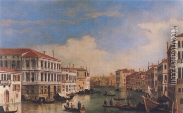 Sicht Auf Den Canale Grande Oil Painting - William James