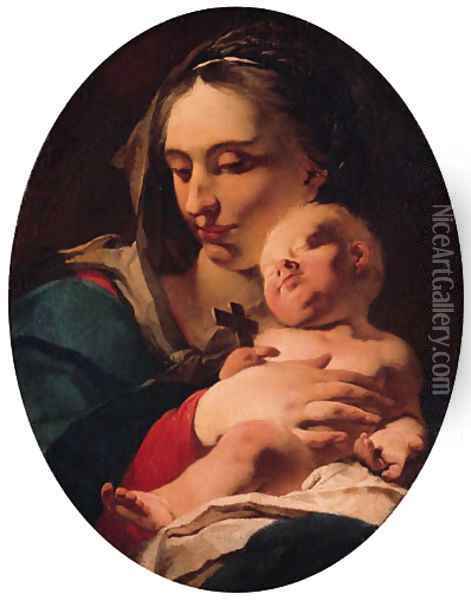 The Madonna and Child Oil Painting - Giovanni Battista Tiepolo