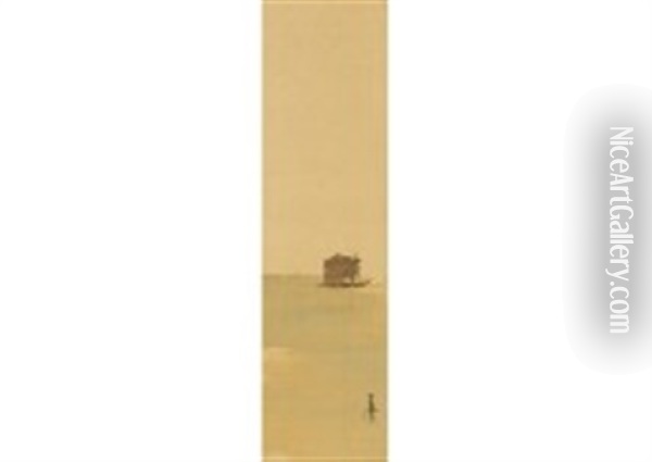 Open Sea In Spring Oil Painting - Seiho Takeuchi