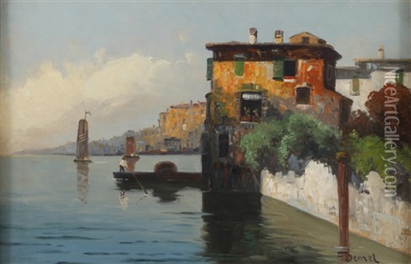 Venedig Oil Painting - Franz (August Waidhofer) Demel