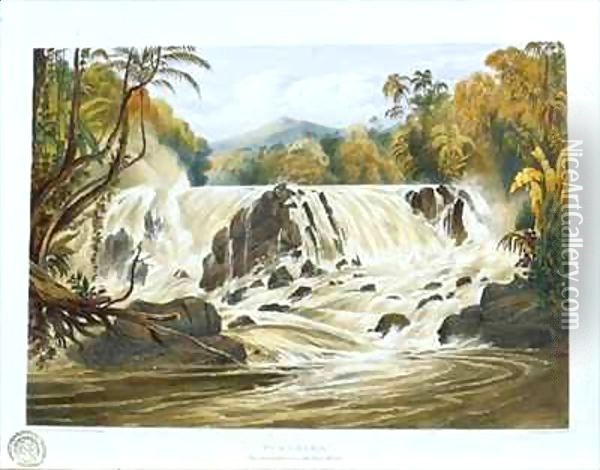 Purumama, the great cataract of the River Parima Oil Painting - Charles Bentley