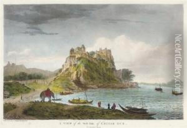 View Of The West Side, Of Chunar Gur Oil Painting - William Hodges