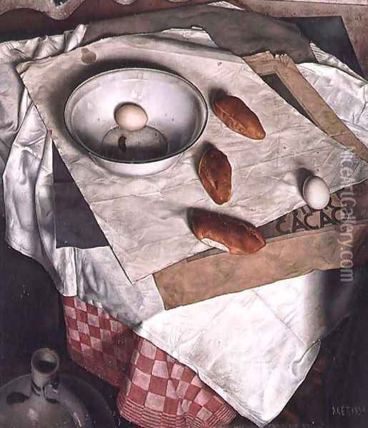 The Three Bread Rolls Oil Painting - Dick Ket