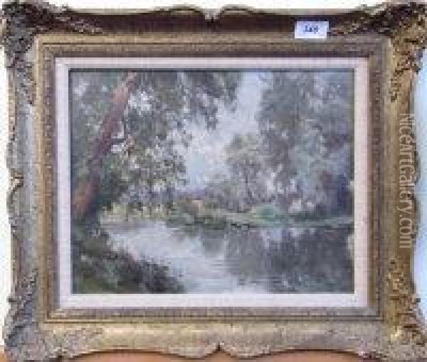 Sunlit River Oil Painting - Robert Payton Reid