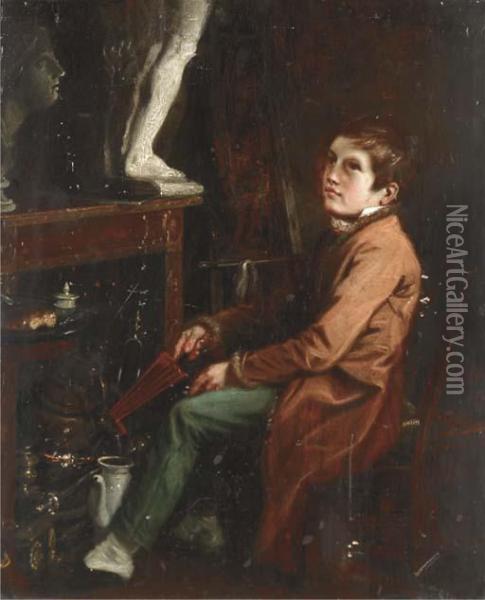 The Artist's Assistant Oil Painting - Theodore Lane