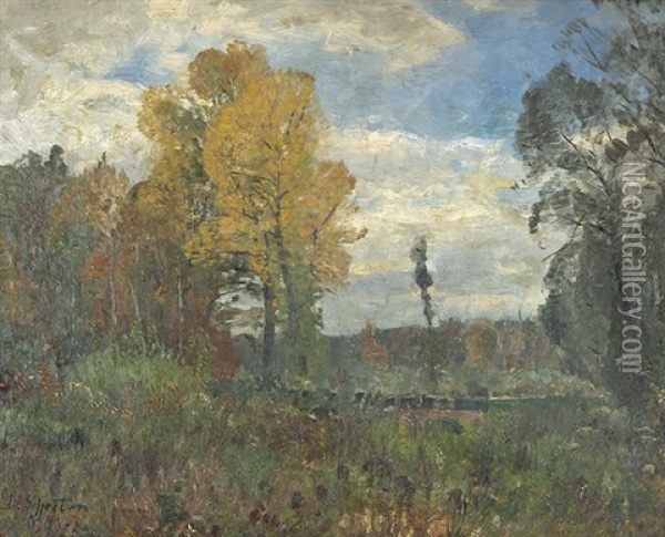 Herbstlandschaft Oil Painting - Wilhelm Schroeter
