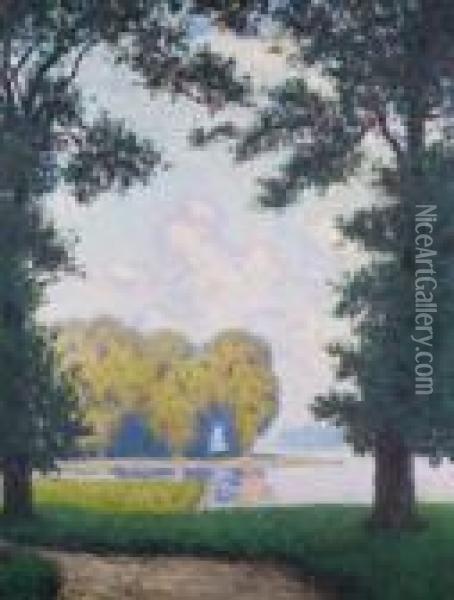 Versailles, Le Grand Canal Oil Painting - Maurice Chabas