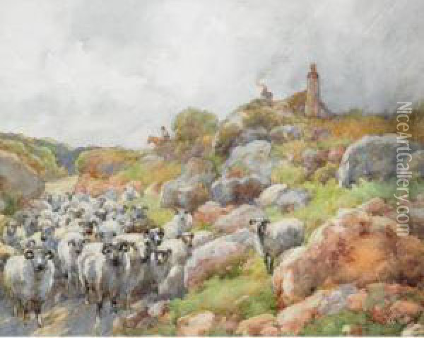 Shepherding Oil Painting - Charles Macdonald Manly