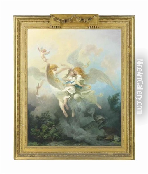 An Artist's Soul Borne Up To Heaven Oil Painting - Philip James de Loutherbourg
