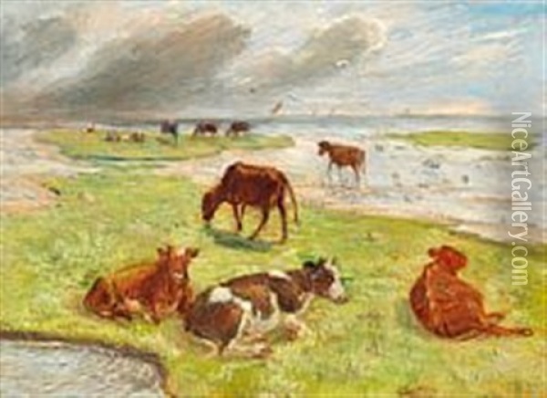 A Windy Summer Day At Saltholm Oil Painting - Theodor Philipsen