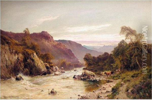 Rydal Water From Ambleside Oil Painting - Alfred de Breanski