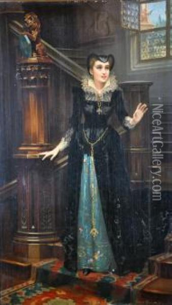 Mary Queen Of Scots Oil Painting - Gabriel Joseph Marie Augustin Ferrier