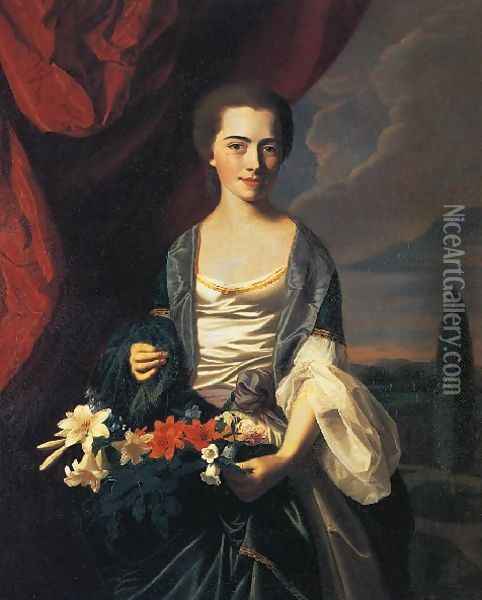 Mrs Woodbury Langdon Sarah Sherburne Oil Painting - John Singleton Copley