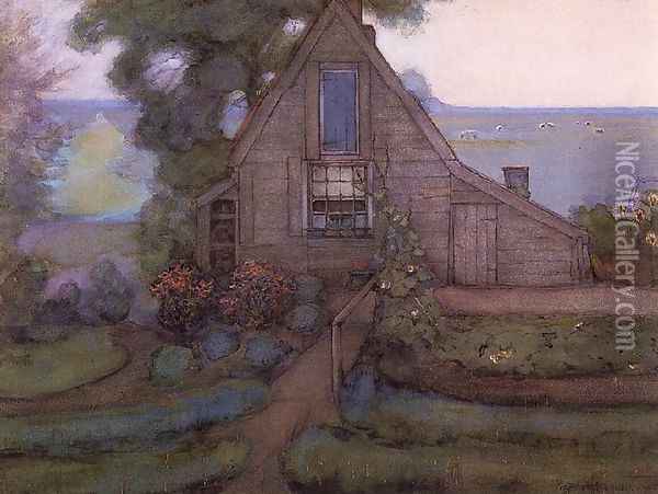 Solitary House Oil Painting - Piet Cornelis Mondrian