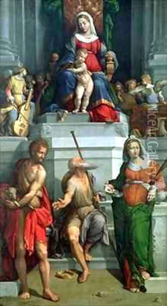 Madonna and Child with saints Oil Painting - Garofalo