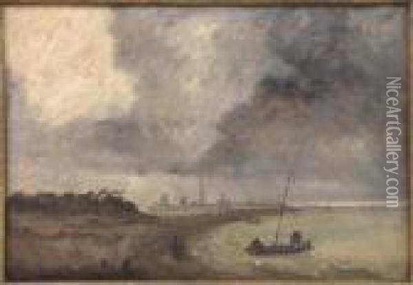 Shoreline View Oil Painting - Georges Michel
