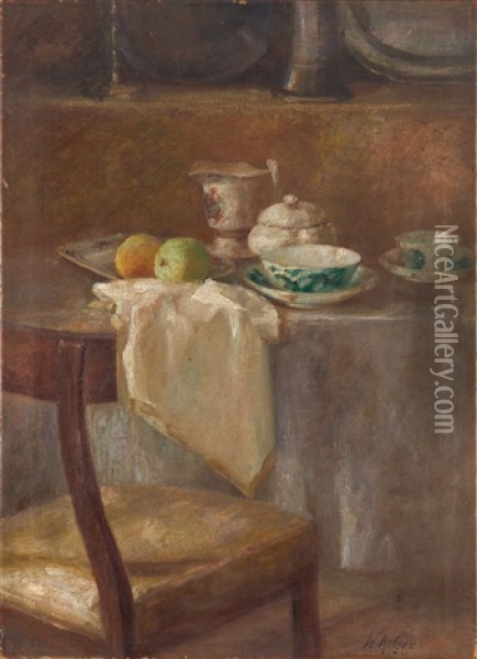 Interior Oil Painting - Wilhelmine Melzer