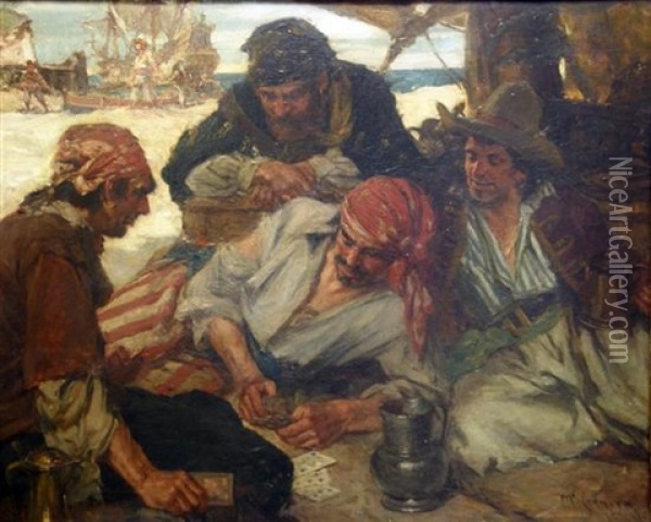 Pirates At Play Oil Painting - Arthur David Mccormick