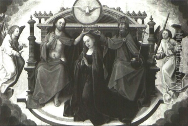 The Coronation Of The Virgin Oil Painting - Bernaert (Barend) van Orley