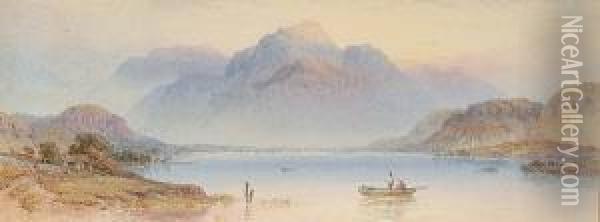 A Scottish Loch Oil Painting - Aaron Edwin Penley