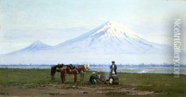 Rast Im Kaukasus Oil Painting - Richard Karlovich Zommer