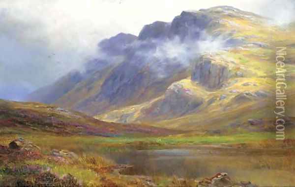 Mist and loch Oil Painting - William Lakin Turner