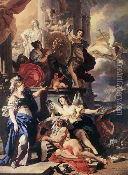 Allegory of Reign 1690 Oil Painting - Francesco Solimena