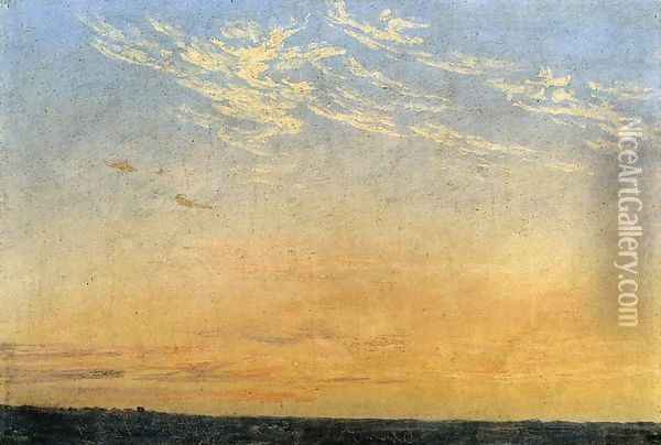 Evening c. 1824 Oil Painting - Caspar David Friedrich