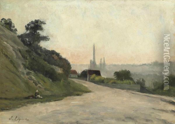 Vue Panoramique De Rouen Oil Painting - Stanislas Lepine