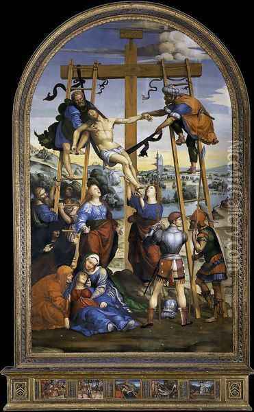 Deposition From The Cross 1510-13 Oil Painting - Il Sodoma (Giovanni Antonio Bazzi)