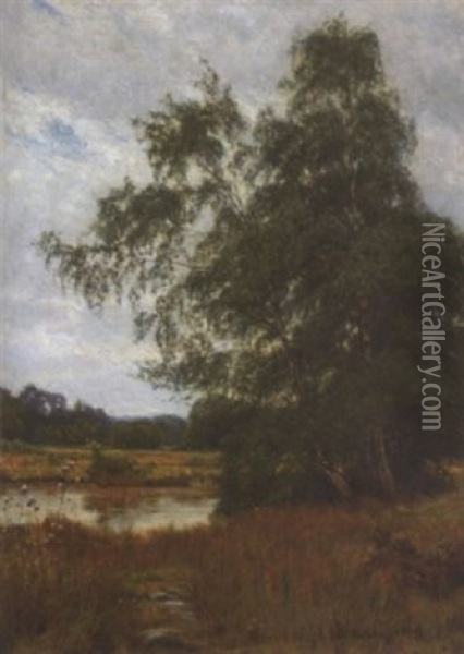 Baume Am Fluss Oil Painting - Byron Cooper