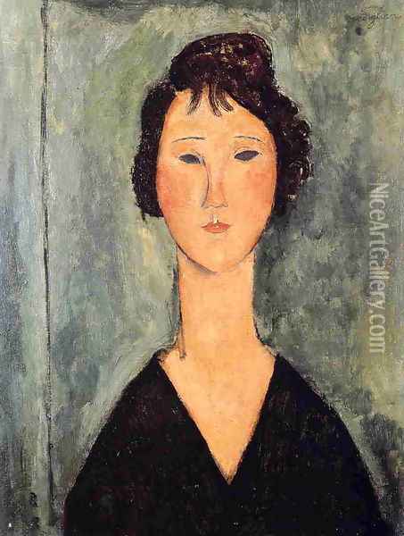 Portrait of a Woman 1 Oil Painting - Amedeo Modigliani