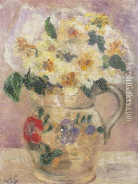 Bouquet Dans Un Pichet Oil Painting - Valentine Synave Nicolaud (Fray) Val
