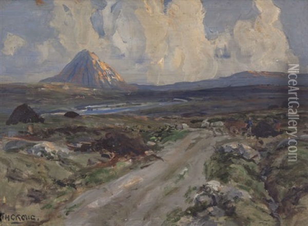 Evening At Errigal, Co. Donegal Oil Painting - James Humbert Craig