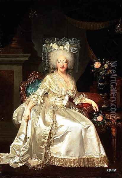 Portrait of Louise Marie Josephine de Savoie, Comtesse de Provence Oil Painting - Joseph Boze