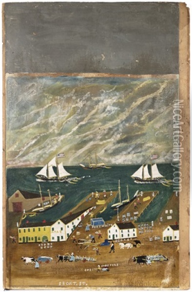 New England Coastal Scene Oil Painting - John Orne Johnson Frost