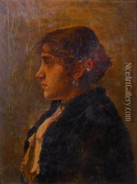 Ritratto Della Contessa Testasecca Oil Painting - Giuseppina Vannutelli