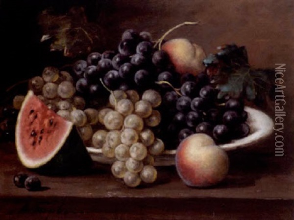 Still Life Of Fruit Oil Painting - Alfred Alfredovich Girv