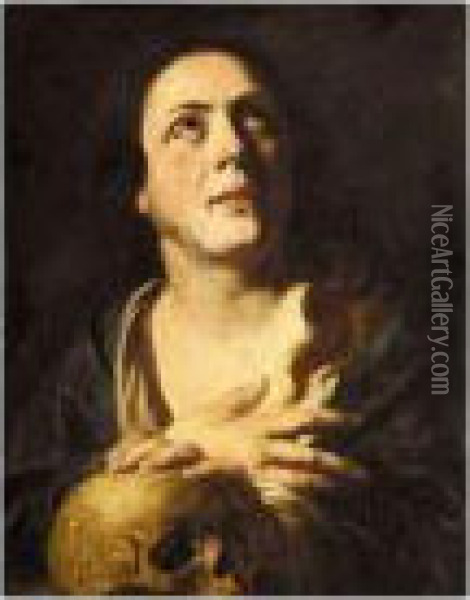 The Penitent Magdalene Oil Painting - Johann Liss
