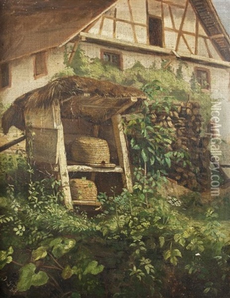Bienenstock Oil Painting - Julius Geertz