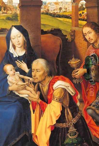 St Columba Altarpiece (detail) Oil Painting - Rogier van der Weyden
