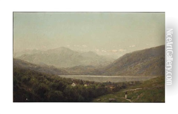 Vermont Landscape Oil Painting - John Bunyan Bristol