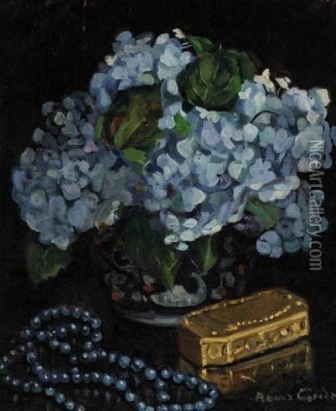 Hydrangeas Oil Painting - Agnes Noyes Goodsir