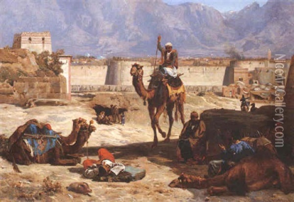 Teheran Vue Du Sud Oil Painting - Jules (Joseph Augustin) Laurens