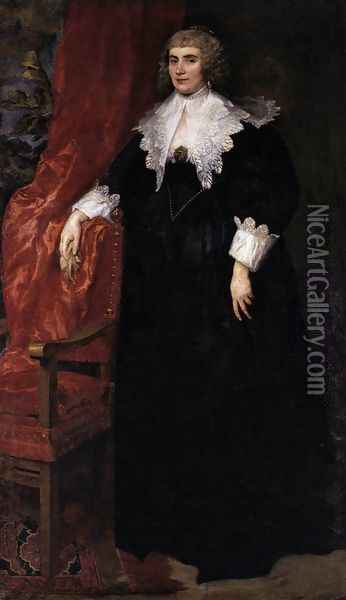 Portrait of Anna van Craesbecke 1635 Oil Painting - Sir Anthony Van Dyck