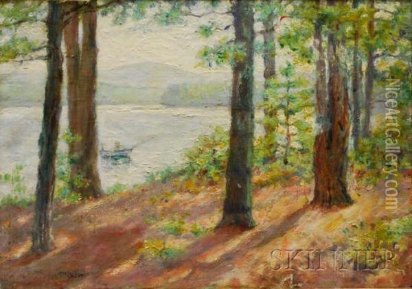 Island Pond, 
Hampstead Oil Painting - Mary Bacon Jones