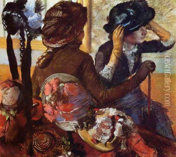 At the Milliner's I Oil Painting - Edgar Degas